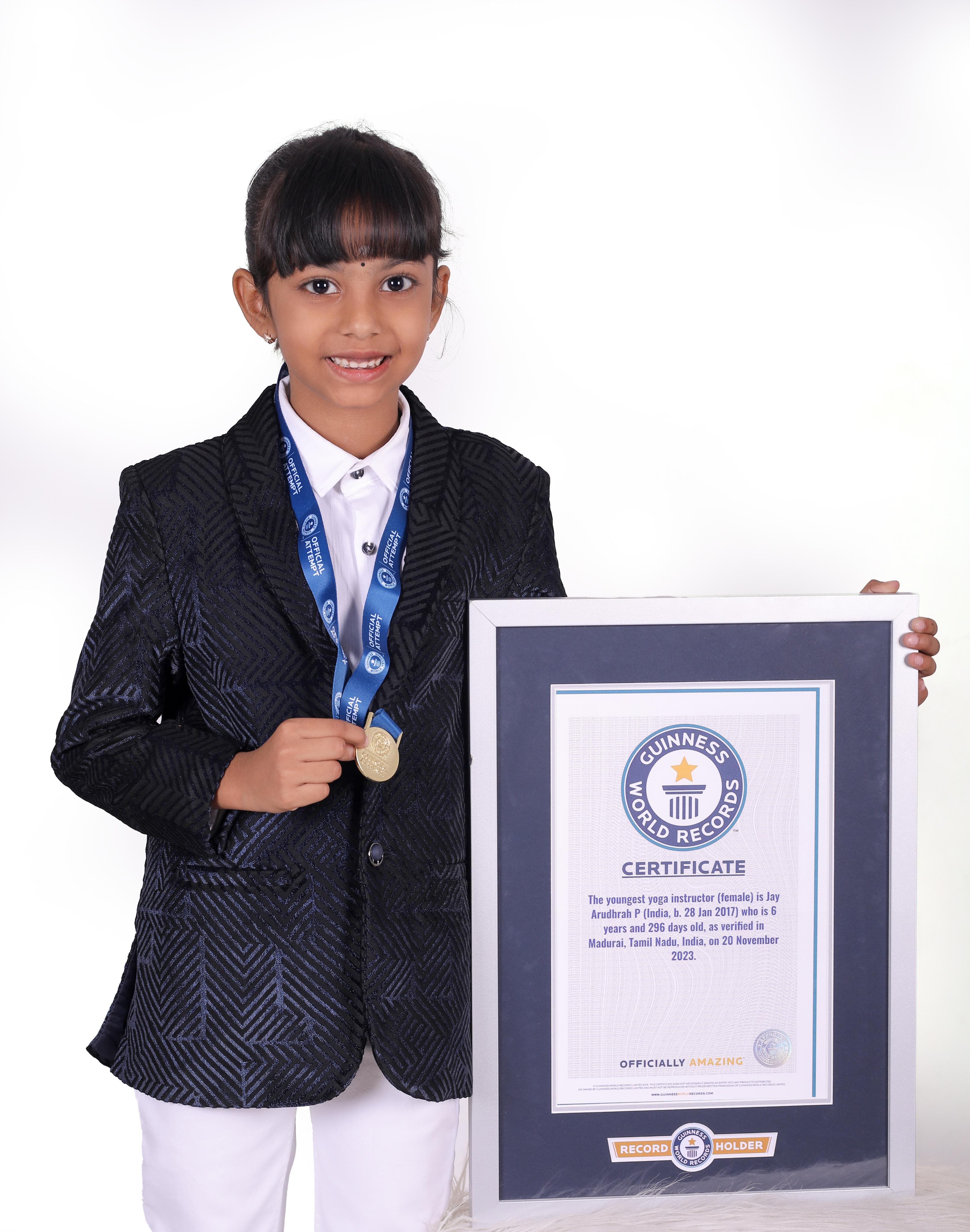 Jay Arudhrah P with Guinness World Record Certificate